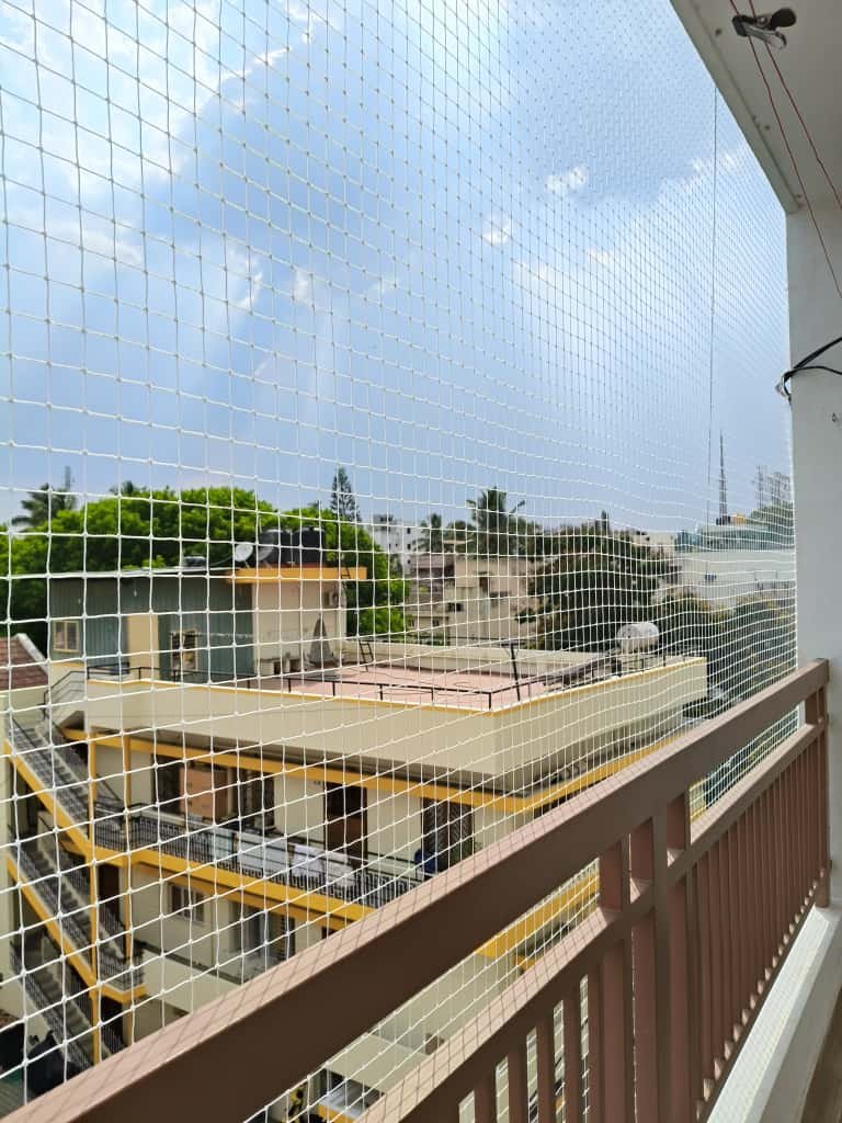 Anti bird nets installation in Bangalore by Junia Safety Nets