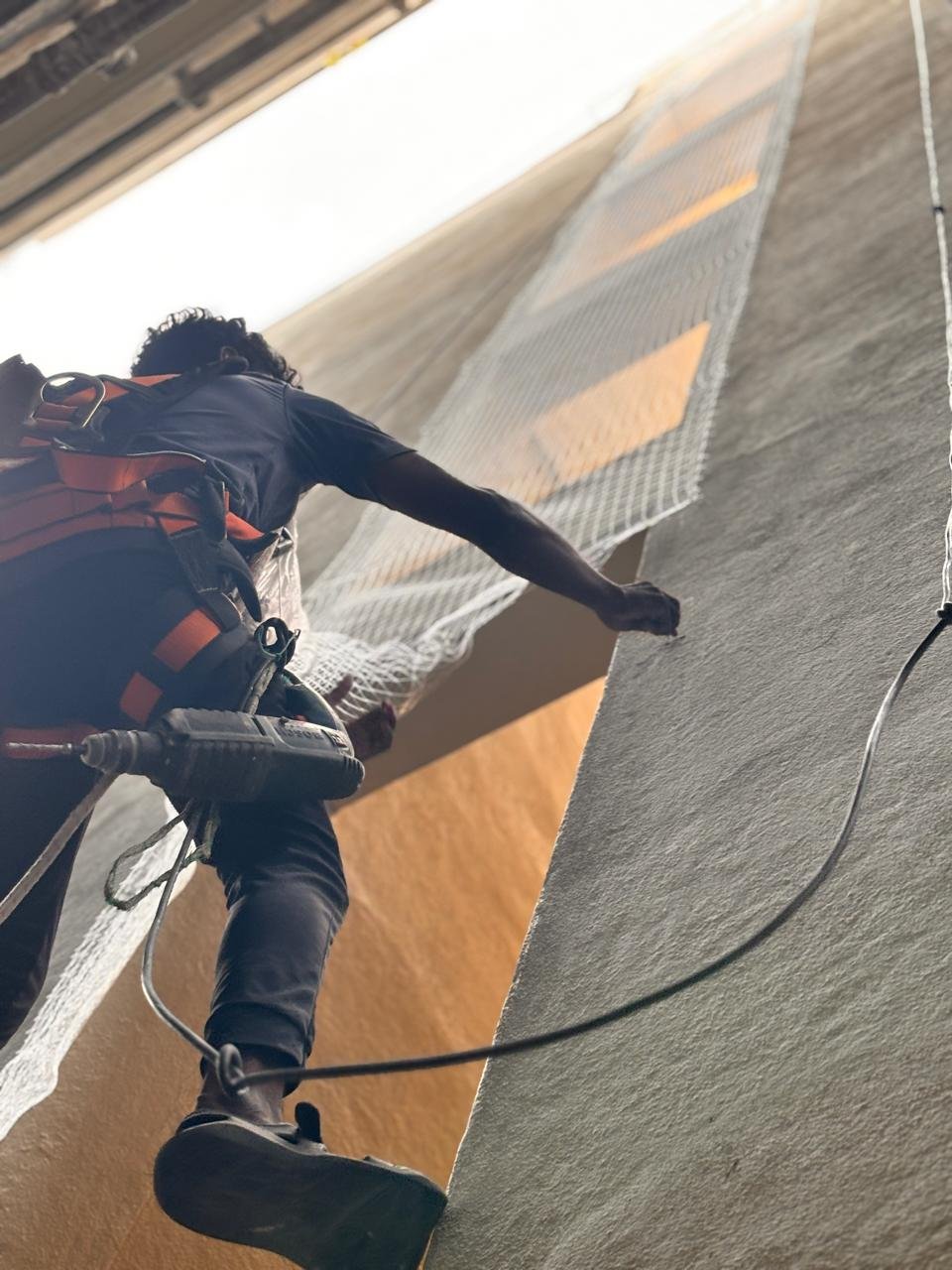 Duct area safety nets in KR Puram Bangalore